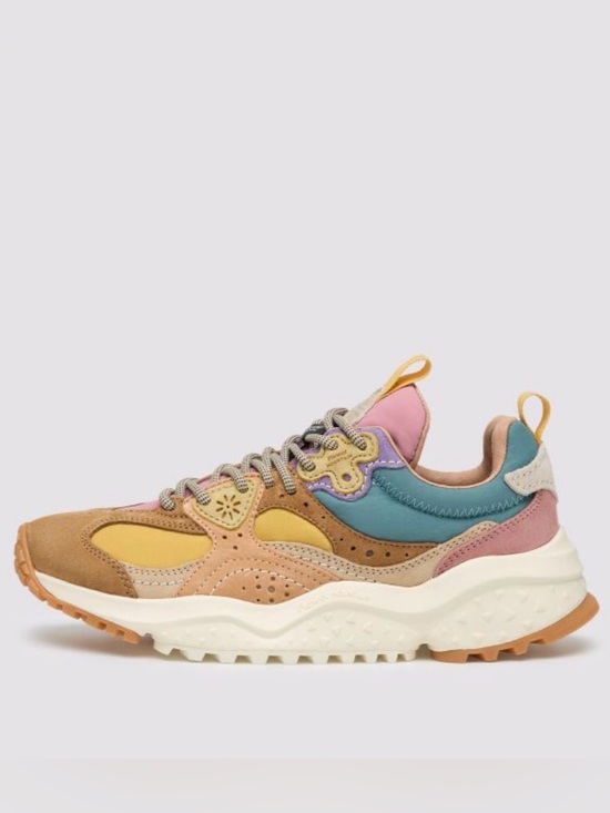 Flower Mountain Shoes - NWT Flower Mountain WAVE WOMAN Suede and fabric sneakers - Beige- Light pink